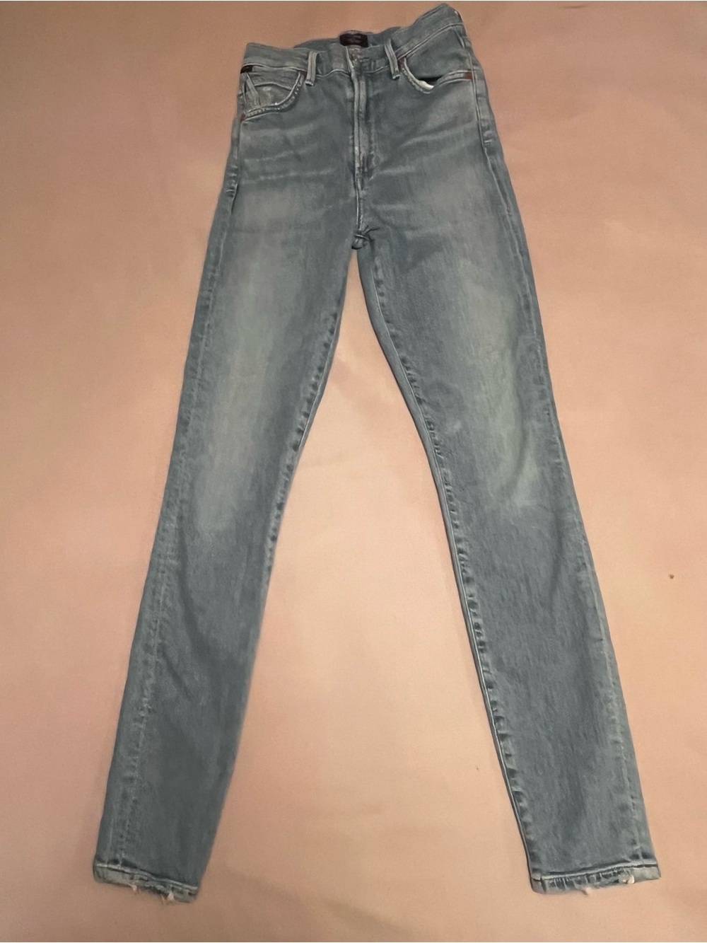 🇺🇸 Citizens Of Humanity Chrissy Distressed High Rise Skinny Jeans Light Blue